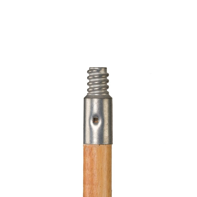 BASTÓN DE MADERA BARNIZADO, PUNTA ROSCADA DE METAL