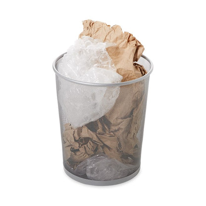 CESTO ABIERTO DE BASURA CONCEPT COLLECTION RCP PLATA, 5 GAL