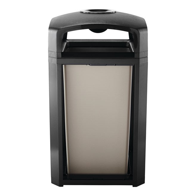 CONTENEDOR LANDMARK SERIES ARMAZÓN CON TAPA DE DOMO CON CENICERO Y FORRO INTERNO RÍGIDO, 50 GAL