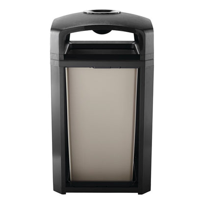 CONTENEDOR LANDMARK SERIES ARMAZÓN CON TAPA DE DOMO CON CENICERO Y FORRO INTERNO RÍGIDO, 50 GAL