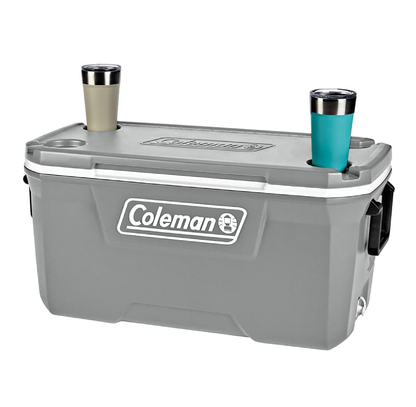 HIELERA ENFRIADOR COLEMAN 70 QT, CON LLANTAS Y ASA, GRANDE