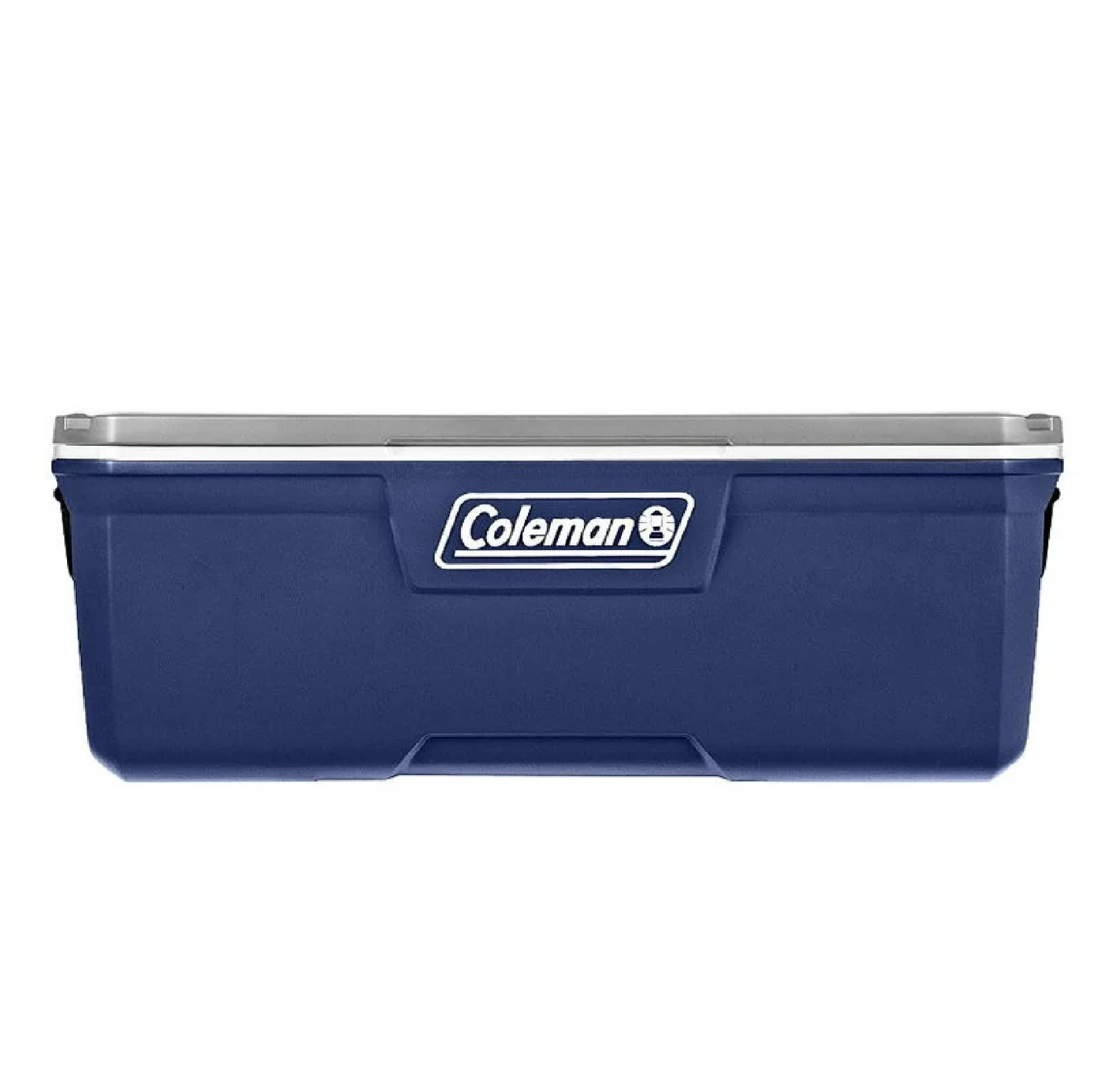 HIELERA COLEMAN 150 QT, TAPA CON MOLDE PORTAVASOS Y ASAS, AZUL C/ GRIS