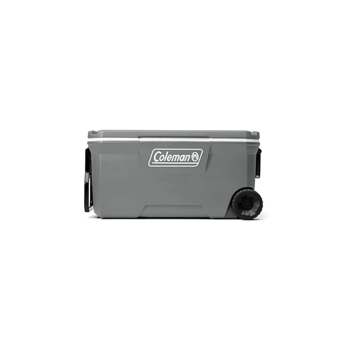 HIELERA ENFRIADOR COLEMAN 100 QT, CON LLANTAS Y ASA, GRANDE