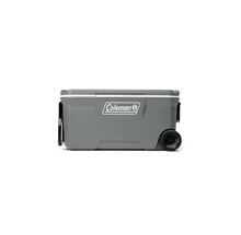 HIELERA ENFRIADOR COLEMAN 100 QT, CON LLANTAS Y ASA, GRANDE