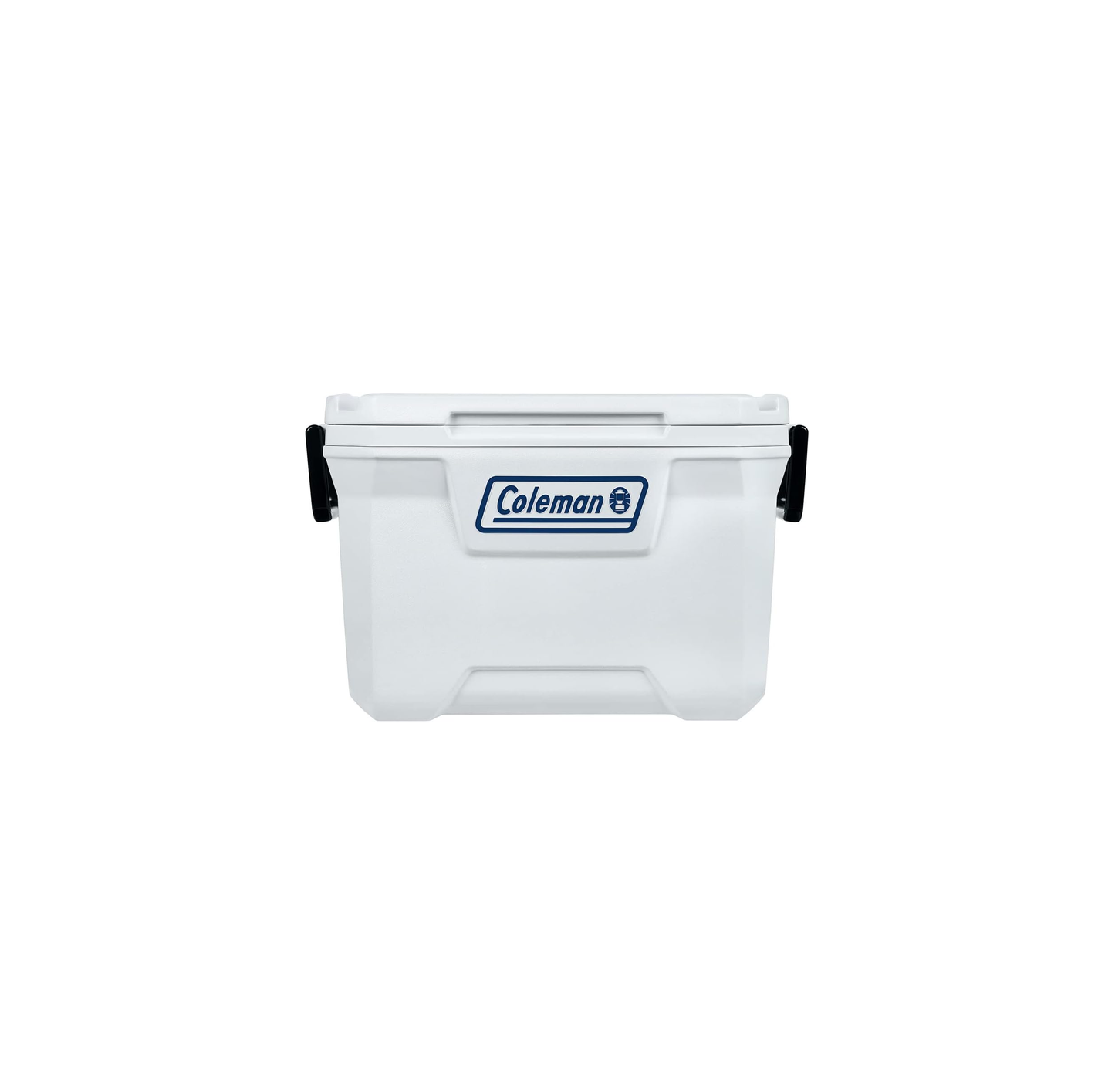 HIELERA CHILLER COLEMAN 52 QT, TAPA CON MOLDE PORTAVASOS, BLANCO
