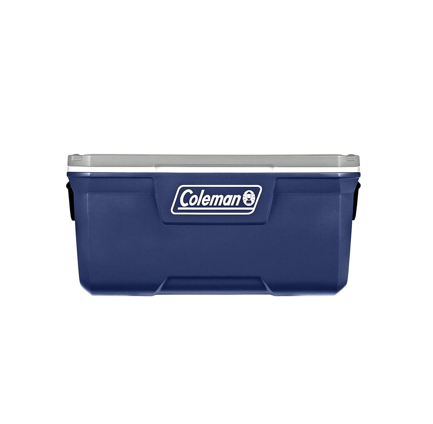 HIELERA COLEMAN 120 QT, TAPA CON MOLDE PORTAVASOS Y ASAS, AZUL C/ GRIS