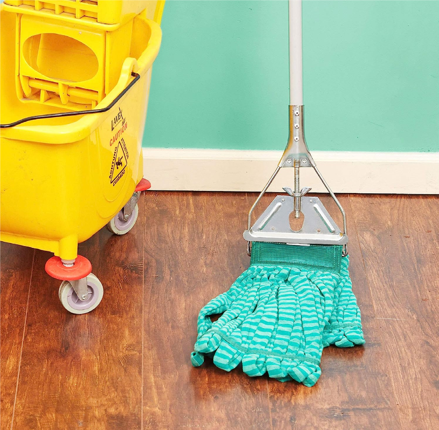 MOP TUBO DE MICROFIBRA MEDIANO WEB FOOT DE TUBO, 5", VERDE
