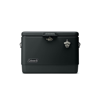 HIELERA ENFRIADOR COLEMAN 54 QT, ACERO, GRANDE, NEGRO