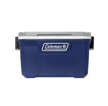 HIELERA COLEMAN 52 QT, TAPA CON MOLDE PORTAVASOS Y ASAS, AZUL C/ GRIS