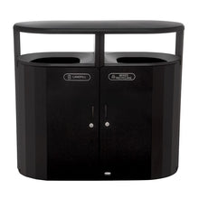 CONTENEDOR DOBLE FLUJO RESIST PARA BASURA Y RECICLAJE, 46 GAL