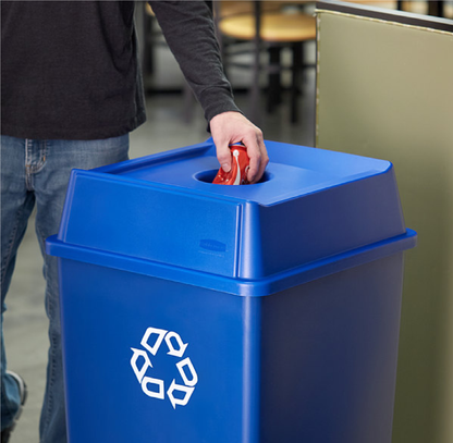 TAPA UNIVERSAL RECICLAJE DE BOTELLAS Y LATAS RCP AZUL, 35 GAL