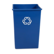 CONTENEDOR CUADRADO UNTOUCHABLE REVESTIMIENTO, AZUL, 35 GAL