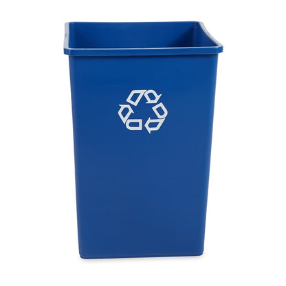 CONTENEDOR CUADRADO UNTOUCHABLE REVESTIMIENTO, AZUL, 35 GAL