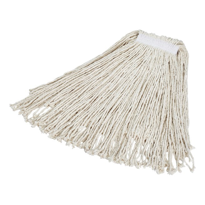 MOP HÚMEDO GRANDE DE ALGODÓN VALUE PRO, EXTREMOS CORTADOS, BLANCO, 1"