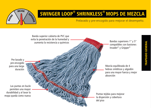MOP HÚMEDO GRANDE SWINGER LOOP DIADEMA 1"