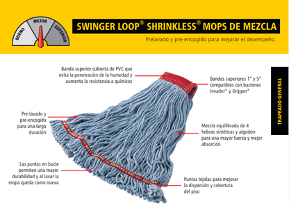 MOP HÚMEDO GRANDE SWINGER LOOP DIADEMA 1"