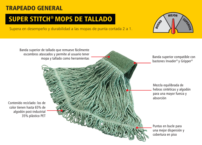 MOP HÚMEDO GRANDE SUPER STITCH DIADEMA 5"