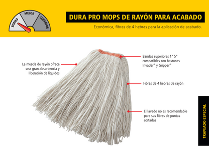 MOP HÚMEDO UNIVERSAL DE RAYÓN, BLANCO
