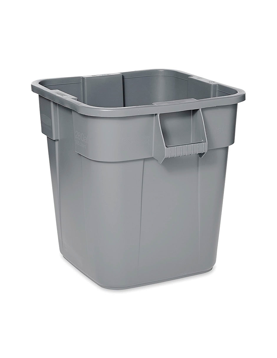 CONTENEDOR BOTE DE BASURA BRUT CUADRADO, 28 GAL