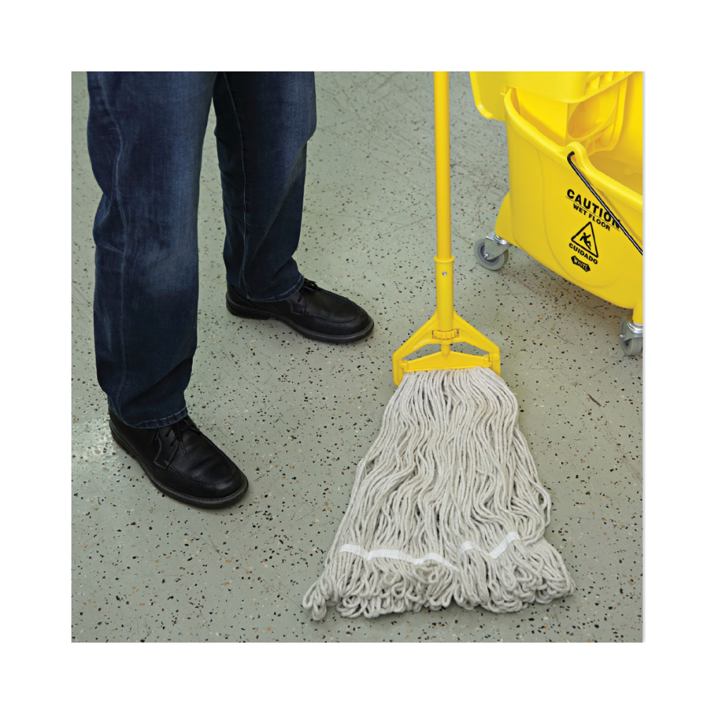 MOP HÚMEDO MEDIANO DE ALGODÓN SUPER STITCH BLANCO, DIADEMA 1"